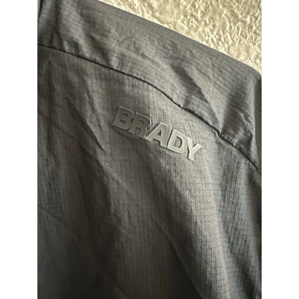 BRADY‎ BRAND Jacket Mens Large Zero Weight Train Half Zip Pullover Black Onyx